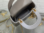 Mini Lady Dior Bag M0505 Gray Cannage Lambskin