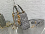 Mini Lady Dior Bag M0505 Gray Cannage Lambskin