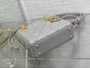 Mini Lady Dior Bag M0505 Gray Cannage Lambskin
