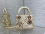 Mini Lady Dior Bag M0505 White Lambskin M913