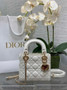 Dioramour Mini Lady Dior Bag M0505 Latte Cannage Lambskin