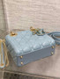 Mini Lady Dior Bag M0505 Blue Cannage Lambskin