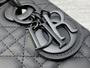 Mini Lady Dior Bag M0505 Black Ultramatte Cannage Calfskin
