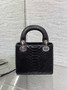 Mini Lady Dior Bag M0505 Black Snake Leather