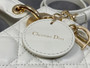 Mini Lady Dior Bag M0505 White Cannage Lambskin