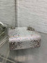 Mini Lady Dior Bag Silver Snake Leather M0505