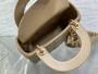 Mini Lady Dior Bag M0505 Apricot Cannage Lambskin