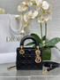 Mini Lady Dior Bag M0505 Black Cannage Lambskin