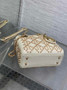 Mini Lady Dior Bag M0505 White Lambskin M915