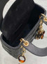 Mini Lady Dior Bag Black Cannage Lambskin M0505