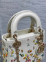 Mini Lady Dior Bag M0505 White Lambskin M914