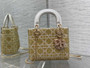 Mini Lady Dior Bag M0505 Gray Lambskin M919