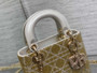 Mini Lady Dior Bag M0505 Gray Lambskin M919