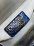 Mini Lady Dior Bag Blue Yellow Snake Leather M0505