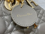 Mini Lady Dior Bag M0505 Dark Gray Cannage Lambskin