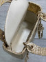 Mini Lady Dior Bag Gold Snake Leather M0505