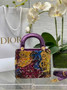 Mini Lady Dior Bag M0505 Purple Lambskin M912