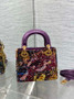 Mini Lady Dior Bag M0505 Purple Lambskin M912