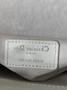 Qixi Mini Lady Dior Bag with Chain, M0505 Cannage Lambskin White