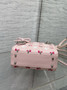 Qixi Mini Lady Dior Bag with Chain, M0505 Cannage Lambskin Pink