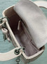 Qixi Mini Lady Dior Bag with Chain, M0505 Cannage Lambskin Pink
