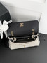 Chanel Large Flap Bag, AS6427 Calfskin White Cotton