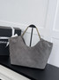 Chanel Shopping Bag, AS6475 Suede Calfskin Gray