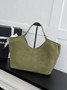 Chanel Shopping Bag, AS6475 Suede Calfskin Green
