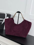Chanel Shopping Bag, AS6475 Suede Calfskin Wine Red