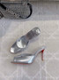 Christian Louboutin Me Dolly 100mm Patent Leather Mules - Silver