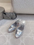 Christian Louboutin Me Dolly 100mm Patent Leather Mules - Silver