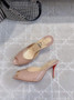 Christian Louboutin Me Dolly 100mm Patent Leather Mules - Apricot