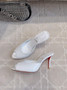 Christian Louboutin Me Dolly 100mm Patent Leather Mules - White