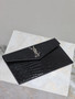 YSL UPTOWN pouch, 5657391 in crocodile shiny leather black silver