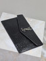 YSL UPTOWN pouch, 5657391 in crocodile shiny leather black silver