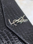 YSL UPTOWN pouch, 5657391 in crocodile shiny leather black silver