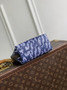 Louis Vuitton Multipass Mini Bag, M3A389 Silver Blue Textile