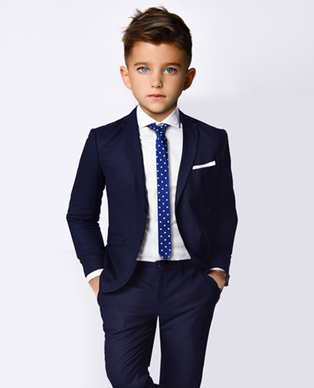 Chic Kids Boys Suits Formal Children Prom Page Wedding Party Suit Black Red  Blue