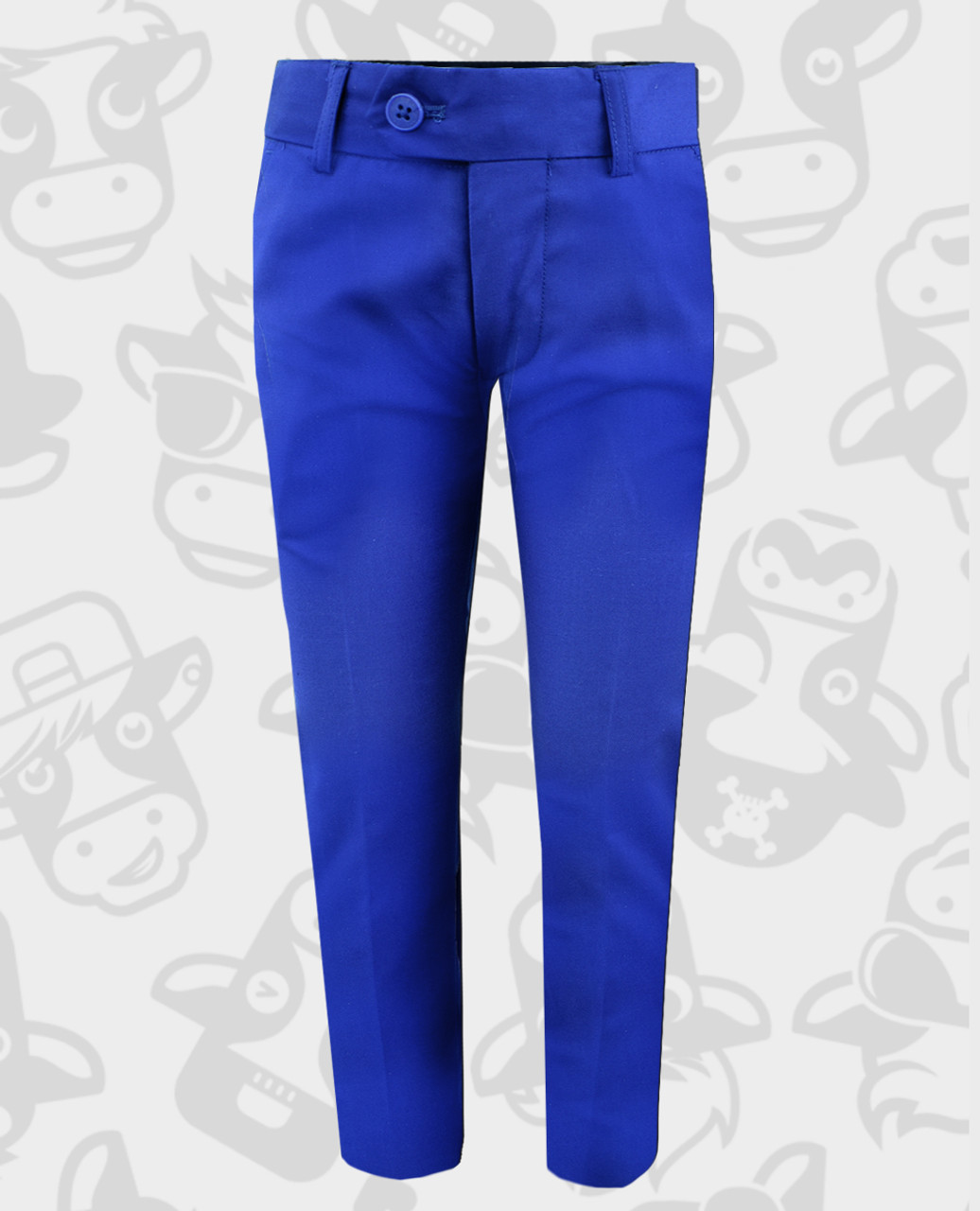UK Boys Formal Blue Trousers For Suits Kids Plain Blue Trousers For Suit