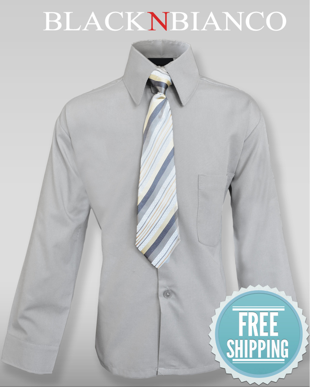 Boys grey sales dress shirt