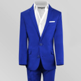 Black n Bianco First Class Slim Suit in Blue