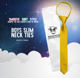 Modern Boys Gold Long Neck Slim Tie