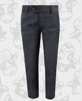 Black n Bianco Slim Fit Dress Pants In Charcoal Grey
