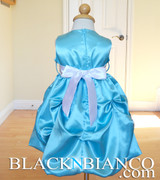 Turquoise Flower Girl Pageant Wedding Dress