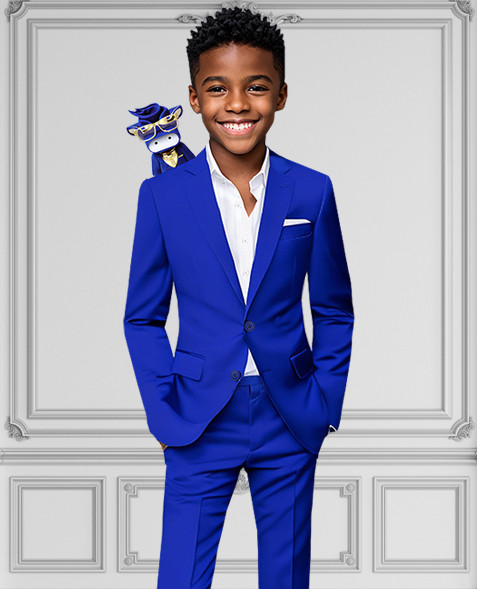 Boys White Slim Suit (Scholar)