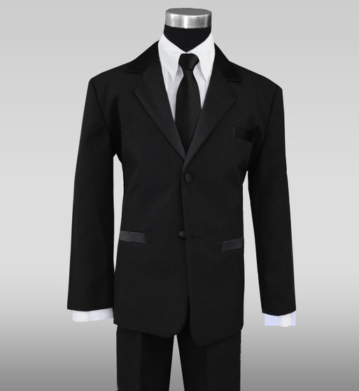 Black Tuxedo Suit for Kids with Neck Tie