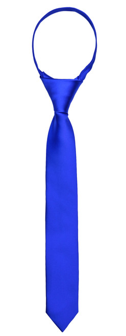 Black n Bianco Royal Blue Slim Neck Tie