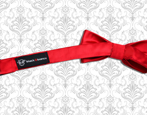 Black n Bianco Easy to adjust Red Bow Tie for Kids