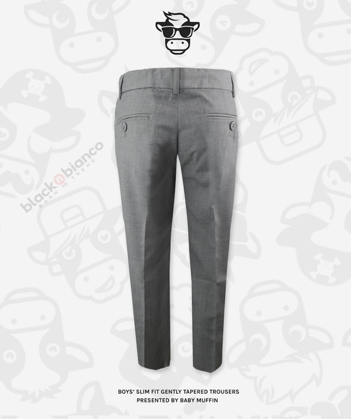 Black n Bianco Boys dress pants in gray