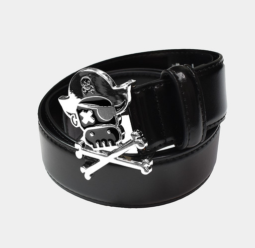 Black n Bianco Kids Silver Belt Pirate Cow Logo